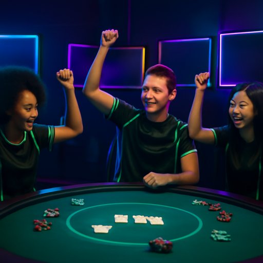 BET177 পোকার টেবিলের ওভারহেড ভিউ